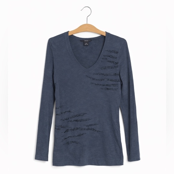 Calvin Klein Jeans Tops - Calvin Klein Women's size small long-sleeved blue scoop neck shirt.